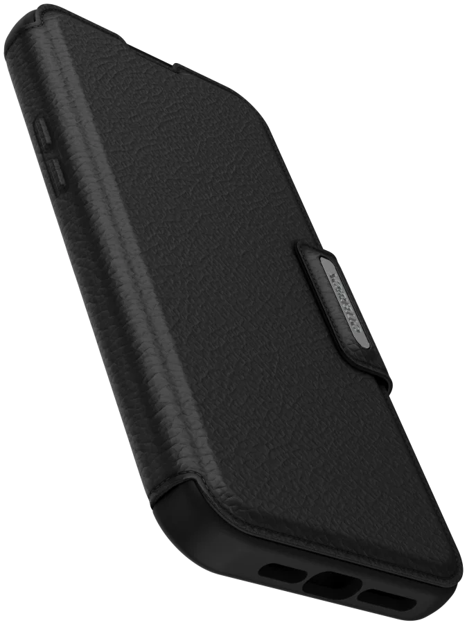 OtterBox Strada iPhone 15 Pro Max Hoesje MagSafe Book Case Leer Zwart afbeelding 9