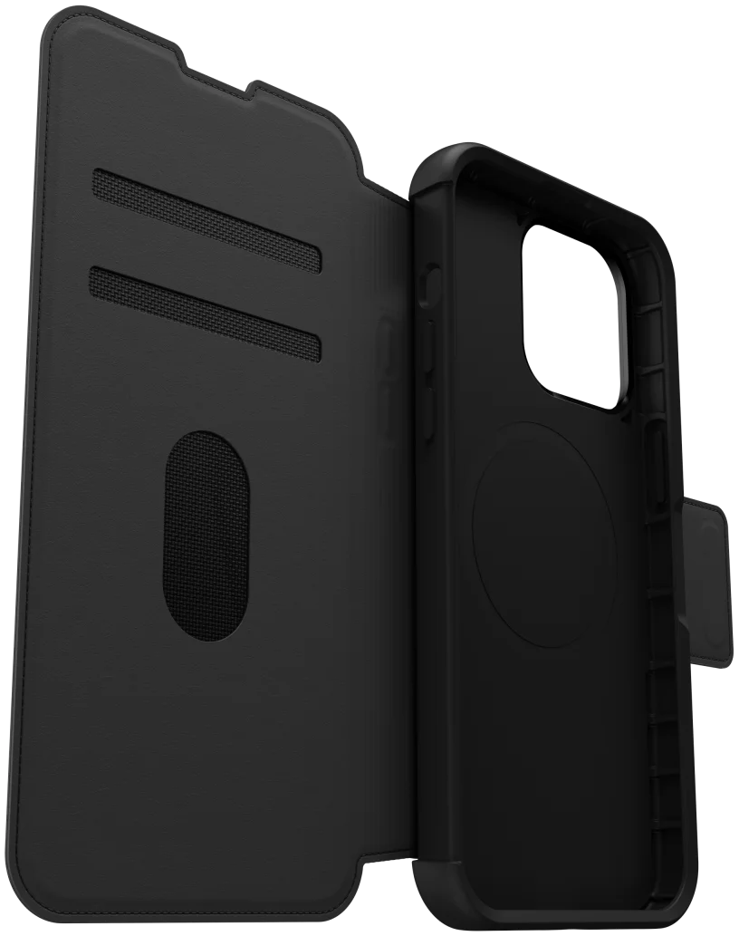 OtterBox Strada iPhone 15 Pro Max Hoesje MagSafe Book Case Leer Zwart afbeelding 10