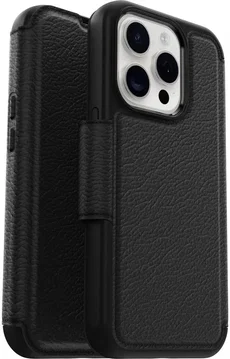 OtterBox Strada iPhone 15 Pro Max Hoesje MagSafe Book Case Leer Zwart