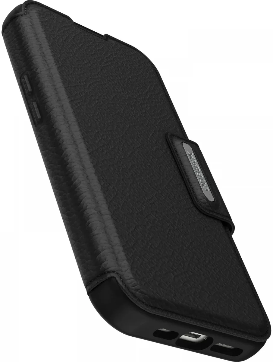 OtterBox Strada iPhone 15 Pro Max Hoesje MagSafe Book Case Leer Zwart afbeelding 4