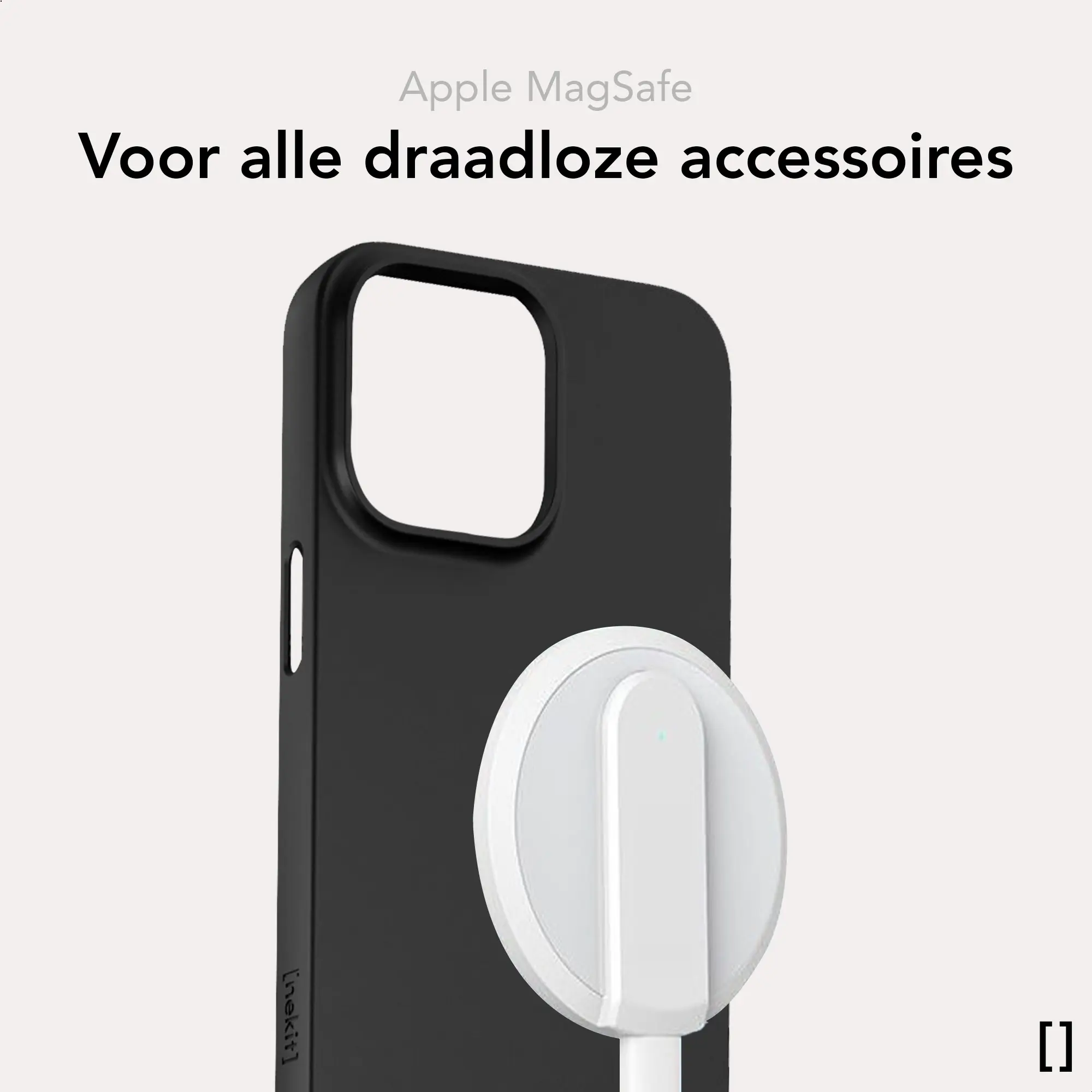 NEKIT Apple iPhone 15 Plus Hoesje met MagSafe Back Cover Dun Zwart afbeelding 6