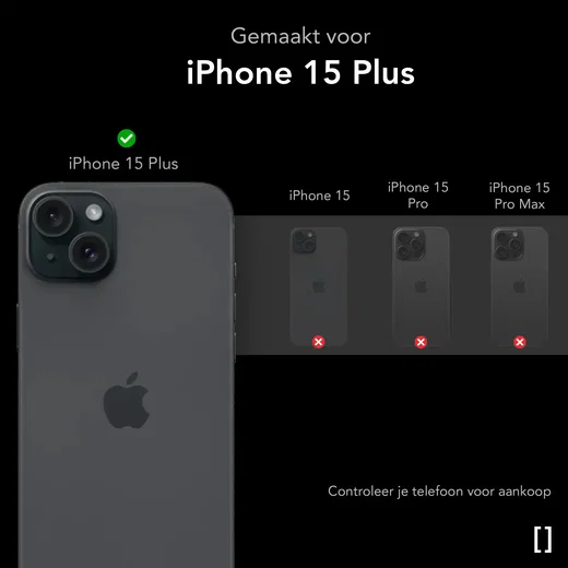 NEKIT Apple iPhone 15 Plus Hoesje met MagSafe Back Cover Dun Zwart afbeelding 4