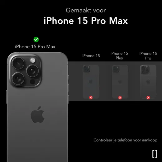 NEKIT Apple iPhone 15 Pro Max Hoesje met MagSafe Back Cover Dun Groen afbeelding 4