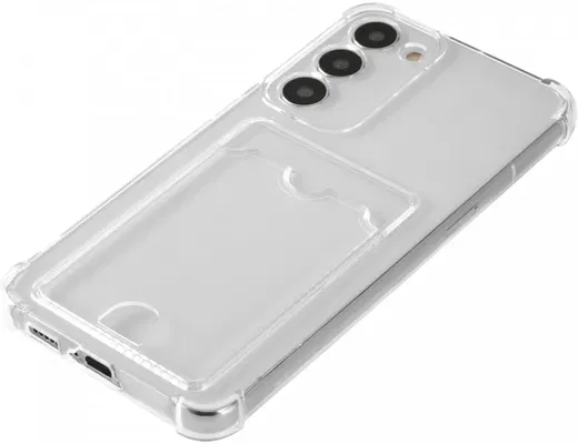 Samsung Galaxy S23 Plus Hoesje Dun TPU met Pasjeshouder Transparant afbeelding 8
