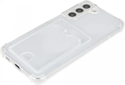 Samsung Galaxy S22 Plus Hoesje Dun TPU met Pasjeshouder Transparant afbeelding 3