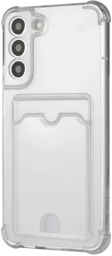 Samsung Galaxy S22 Hoesje Dun TPU met Pasjeshouder Back Cover Transparant afbeelding 1