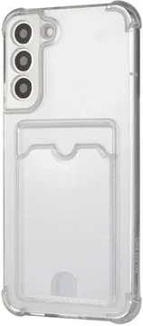 Samsung Galaxy S22 Hoesje Dun TPU met Pasjeshouder Back Cover Transparant