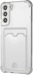 Samsung Galaxy S22 Hoesje Dun TPU met Pasjeshouder Back Cover Transparant afbeelding