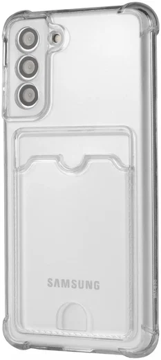 Samsung Galaxy S21 Hoesje Dun TPU met Pasjeshouder Transparant afbeelding 1