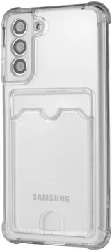 Samsung Galaxy S21 Hoesje Dun TPU met Pasjeshouder Transparant