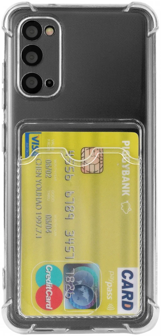 Samsung Galaxy S20 Hoesje Dun TPU met Pasjeshouder Transparant afbeelding 1