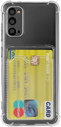 Samsung Galaxy S20 Hoesje Dun TPU met Pasjeshouder Transparant afbeelding 1