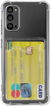 Samsung Galaxy S20 Hoesje Dun TPU met Pasjeshouder Transparant