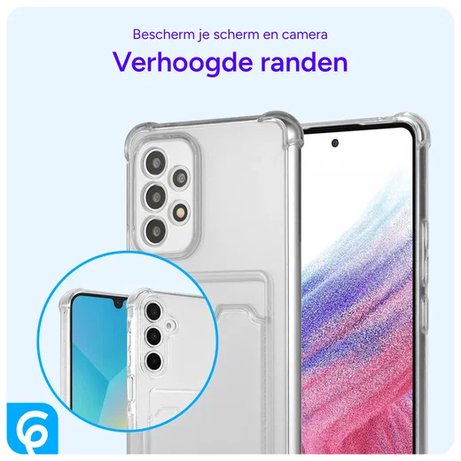 Samsung Galaxy A53 Hoesje Dun TPU met Pasjeshouder Transparant afbeelding 3