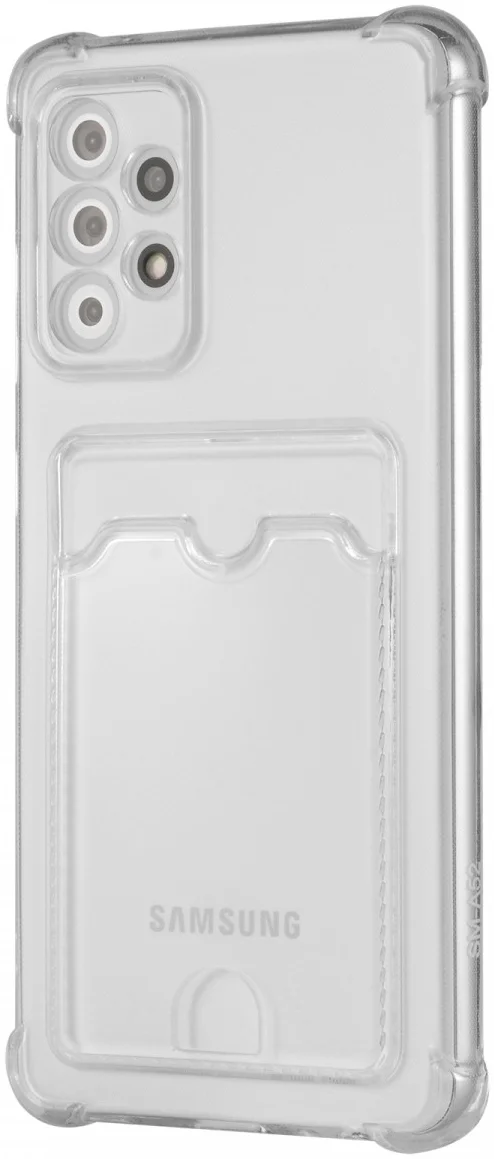 Samsung Galaxy A33 Hoesje Dun TPU met Pasjeshouder Transparant afbeelding 2