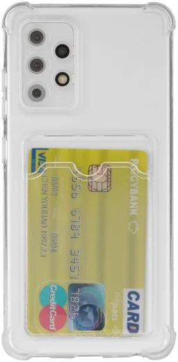 Samsung Galaxy A33 Hoesje Dun TPU met Pasjeshouder Transparant afbeelding 1