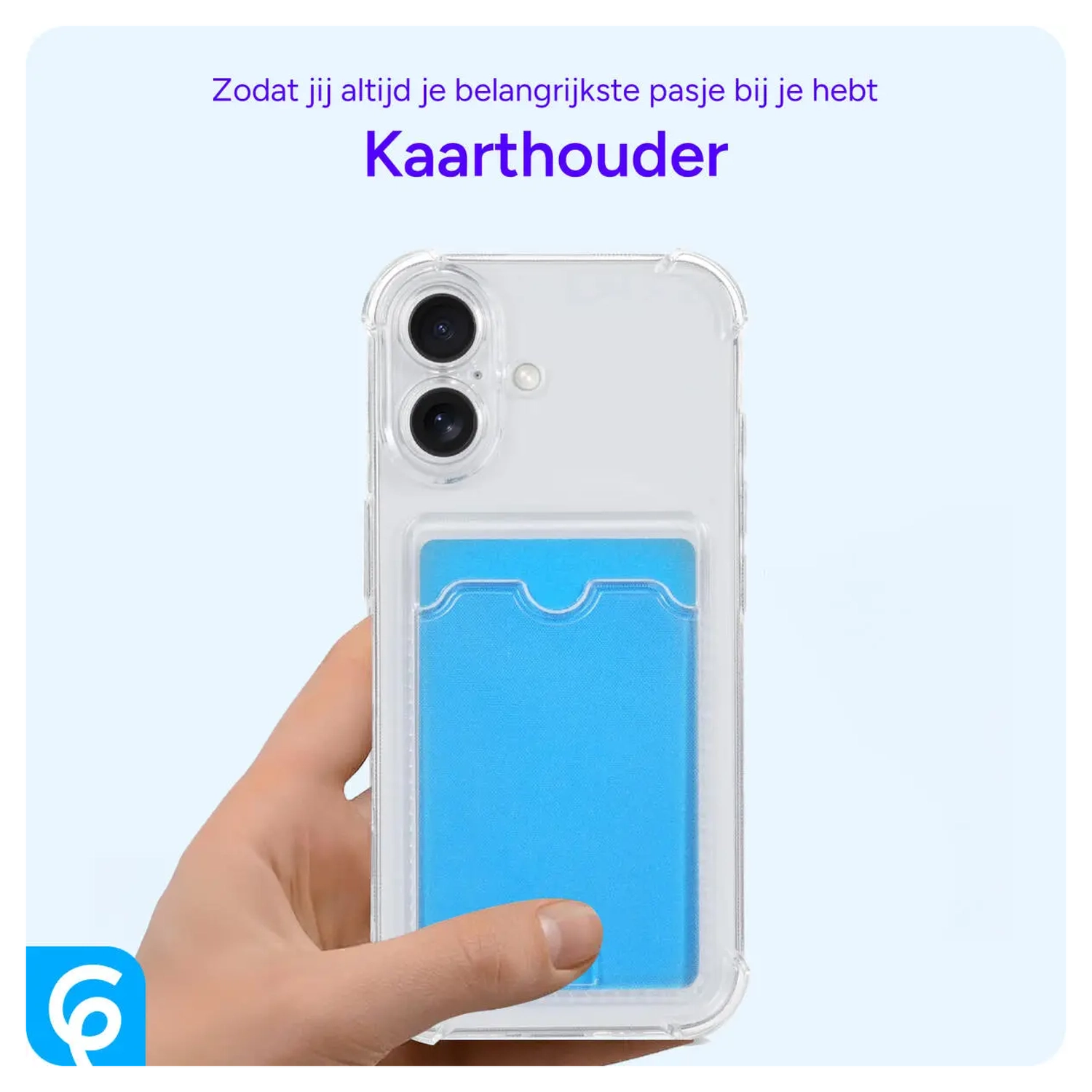 Samsung Galaxy A33 Hoesje Dun TPU met Pasjeshouder Transparant afbeelding 3