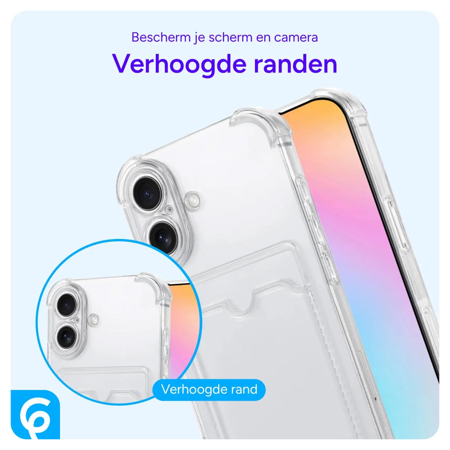 Samsung Galaxy A33 Hoesje Dun TPU met Pasjeshouder Transparant afbeelding 6