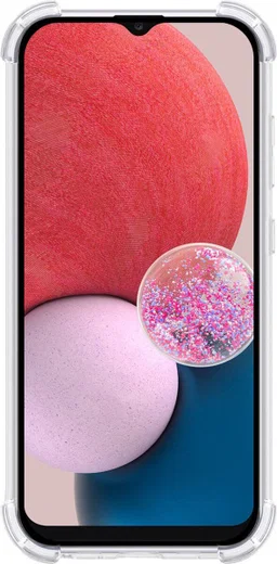Samsung Galaxy A13 4G Hoesje Dun TPU met Pasjeshouder Transparant afbeelding 5