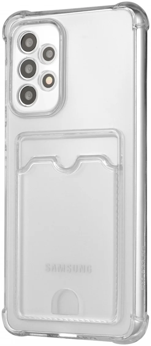 Samsung Galaxy A52 Hoesje Dun TPU met Pasjeshouder Transparant afbeelding 1