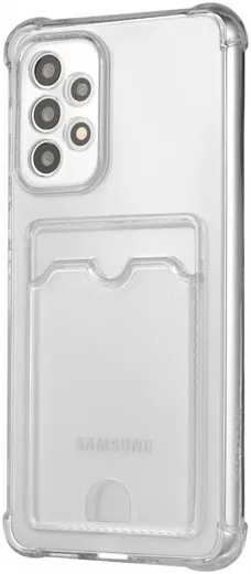 Samsung Galaxy A52 Hoesje Dun TPU met Pasjeshouder Transparant afbeelding 1