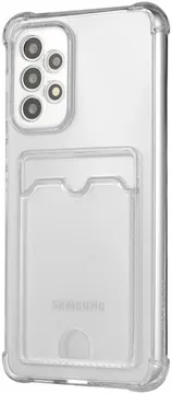 Samsung Galaxy A52 Hoesje Dun TPU met Pasjeshouder Transparant