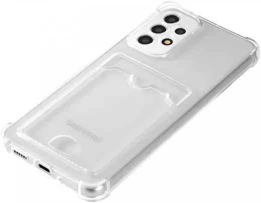 Samsung Galaxy A52 Hoesje Dun TPU met Pasjeshouder Transparant afbeelding 8