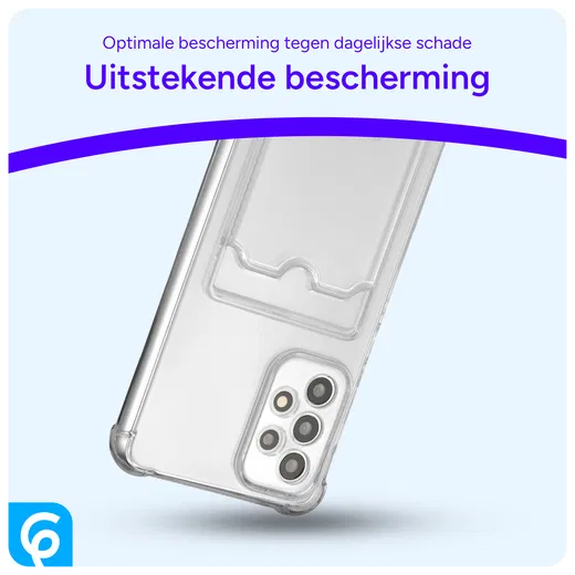 Samsung Galaxy A52 Hoesje Dun TPU met Pasjeshouder Transparant afbeelding 2