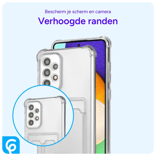 Samsung Galaxy A52 Hoesje Dun TPU met Pasjeshouder Transparant afbeelding 3