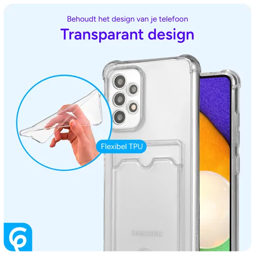 Samsung Galaxy A52 Hoesje Dun TPU met Pasjeshouder Transparant afbeelding 5