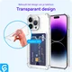 Apple iPhone 15 Pro Hoesje Dun TPU met Pasjeshouder Back Cover Transparant afbeelding 6