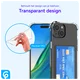 Apple iPhone 15 Hoesje Dun TPU met Pasjeshouder Back Cover Transparant afbeelding 4
