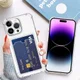 Apple iPhone 14 Pro Max Hoesje Dun TPU met Pasjeshouder Transparant afbeelding 9