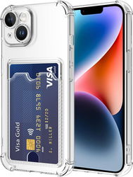 Apple iPhone 14 Plus Hoesje Dun TPU met Pasjeshouder Transparant afbeelding