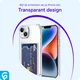 Apple iPhone 14 Hoesje Dun TPU met Pasjeshouder Back Cover Transparant afbeelding 8