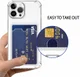 Apple iPhone 13 Pro Max Hoesje Dun TPU met Pasjeshouder Transparant afbeelding 4