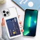Apple iPhone 13 Pro Max Hoesje Dun TPU met Pasjeshouder Transparant afbeelding 6