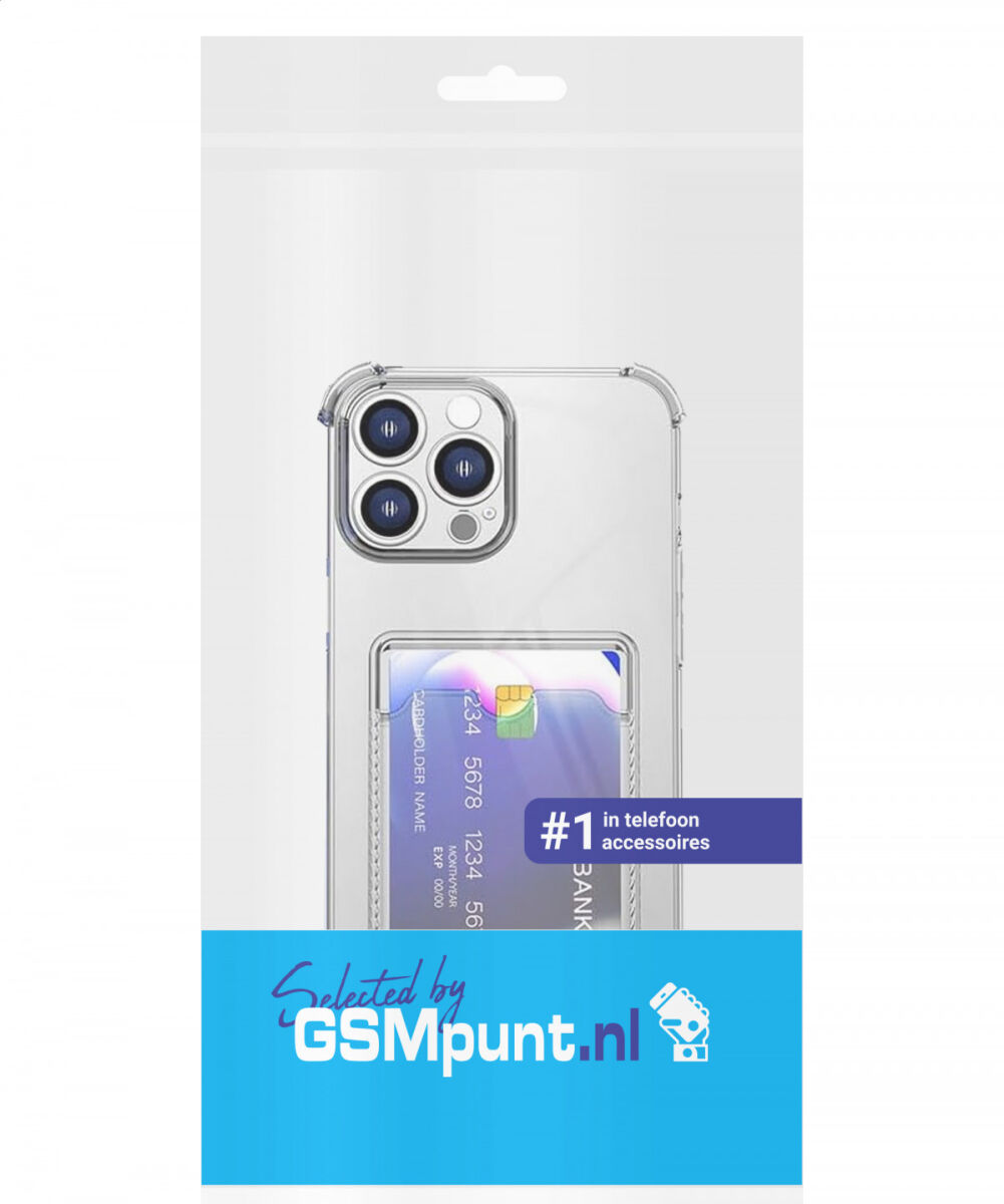 Apple iPhone 13 Pro Max Hoesje Dun TPU met Pasjeshouder Transparant afbeelding 7