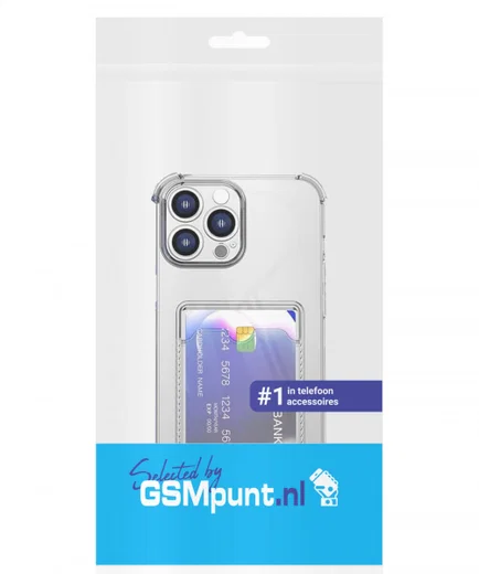 Apple iPhone 13 Pro Max Hoesje Dun TPU met Pasjeshouder Transparant afbeelding 7