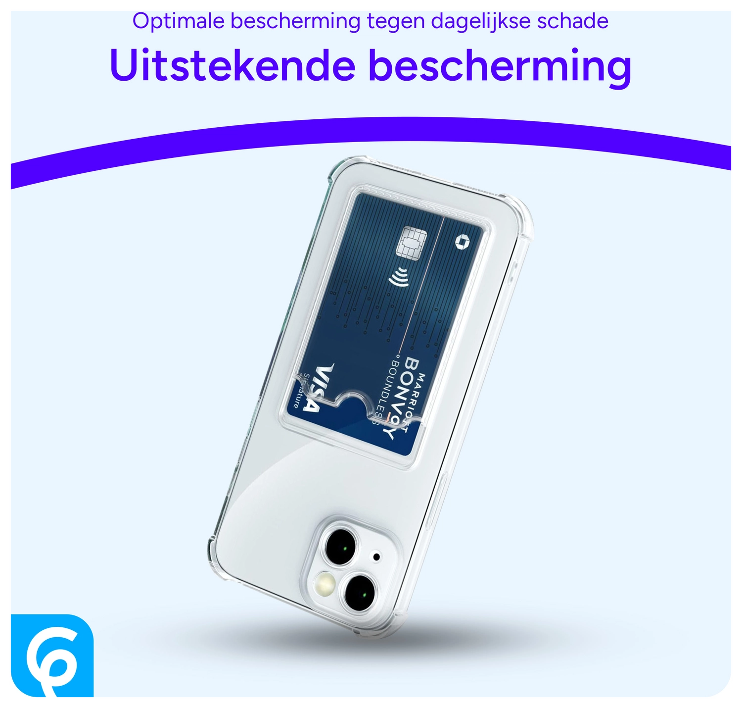 Apple iPhone 13 Mini Hoesje Dun TPU met Pasjeshouder Transparant afbeelding 5