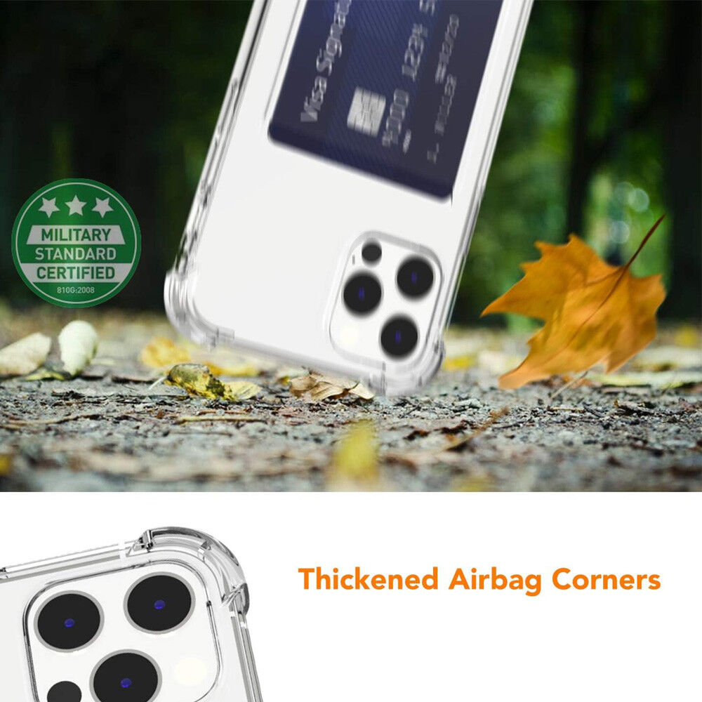 Apple iPhone 12 Mini Hoesje Dun TPU met Pasjeshouder Transparant afbeelding 4