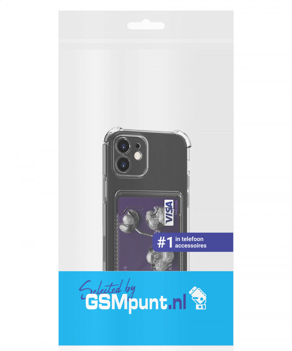 Apple iPhone 12 Mini Hoesje Dun TPU met Pasjeshouder Transparant afbeelding 7