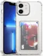 Apple iPhone 12 Hoesje Dun TPU met Pasjeshouder Back Cover Transparant afbeelding 2