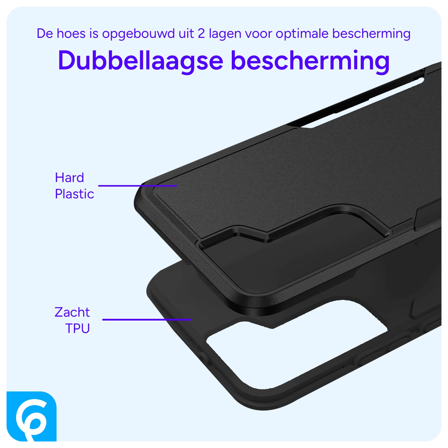 Samsung Galaxy S23 Hoesje Schokbestendige Hardcase Back Cover Zwart afbeelding 4