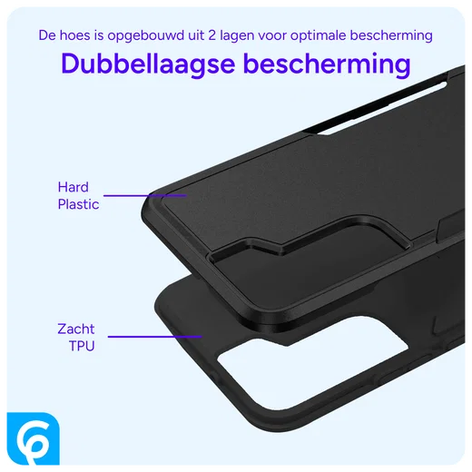 Samsung Galaxy S23 Hoesje Schokbestendige Hardcase Back Cover Zwart afbeelding 4