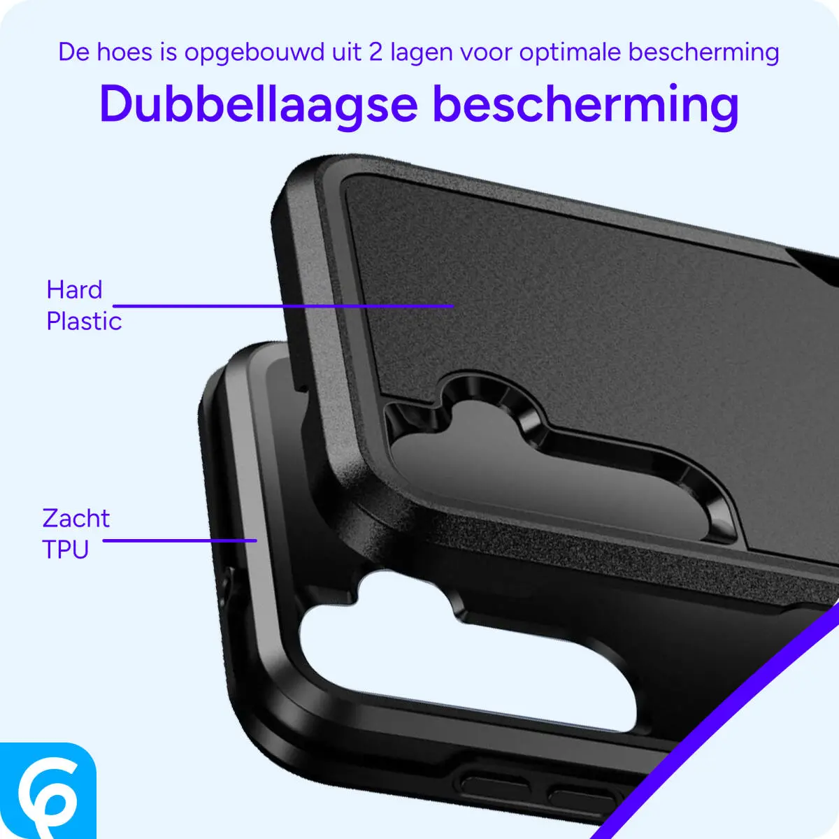 Samsung Galaxy A14 Hoesje Schokbestendige Hardcase Back Cover Zwart afbeelding 8