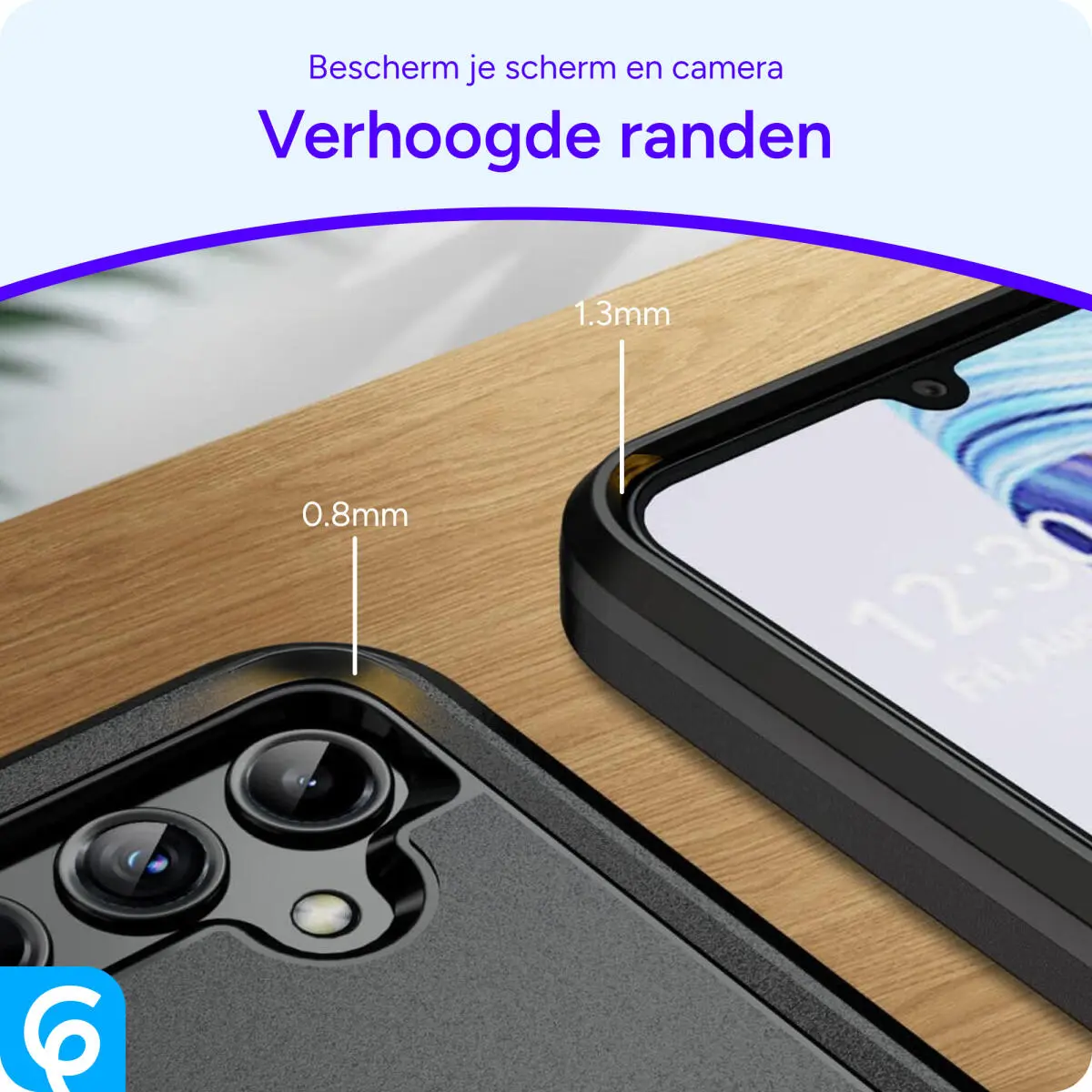 Samsung Galaxy A14 Hoesje Schokbestendige Hardcase Back Cover Zwart afbeelding 5