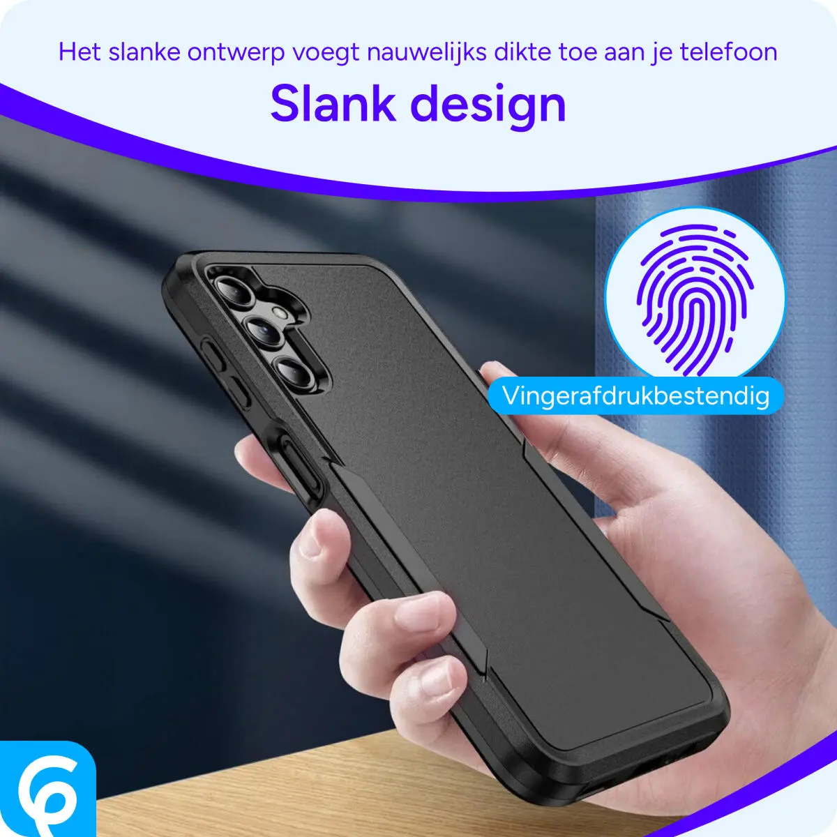Samsung Galaxy A14 Hoesje Schokbestendige Hardcase Back Cover Zwart afbeelding 4