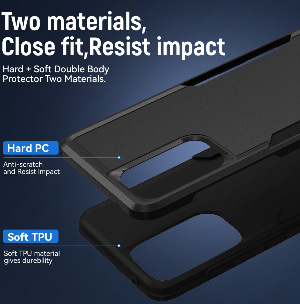 Samsung Galaxy A53 Hoesje Schokbestendige Hardcase Back Cover Zwart afbeelding 7