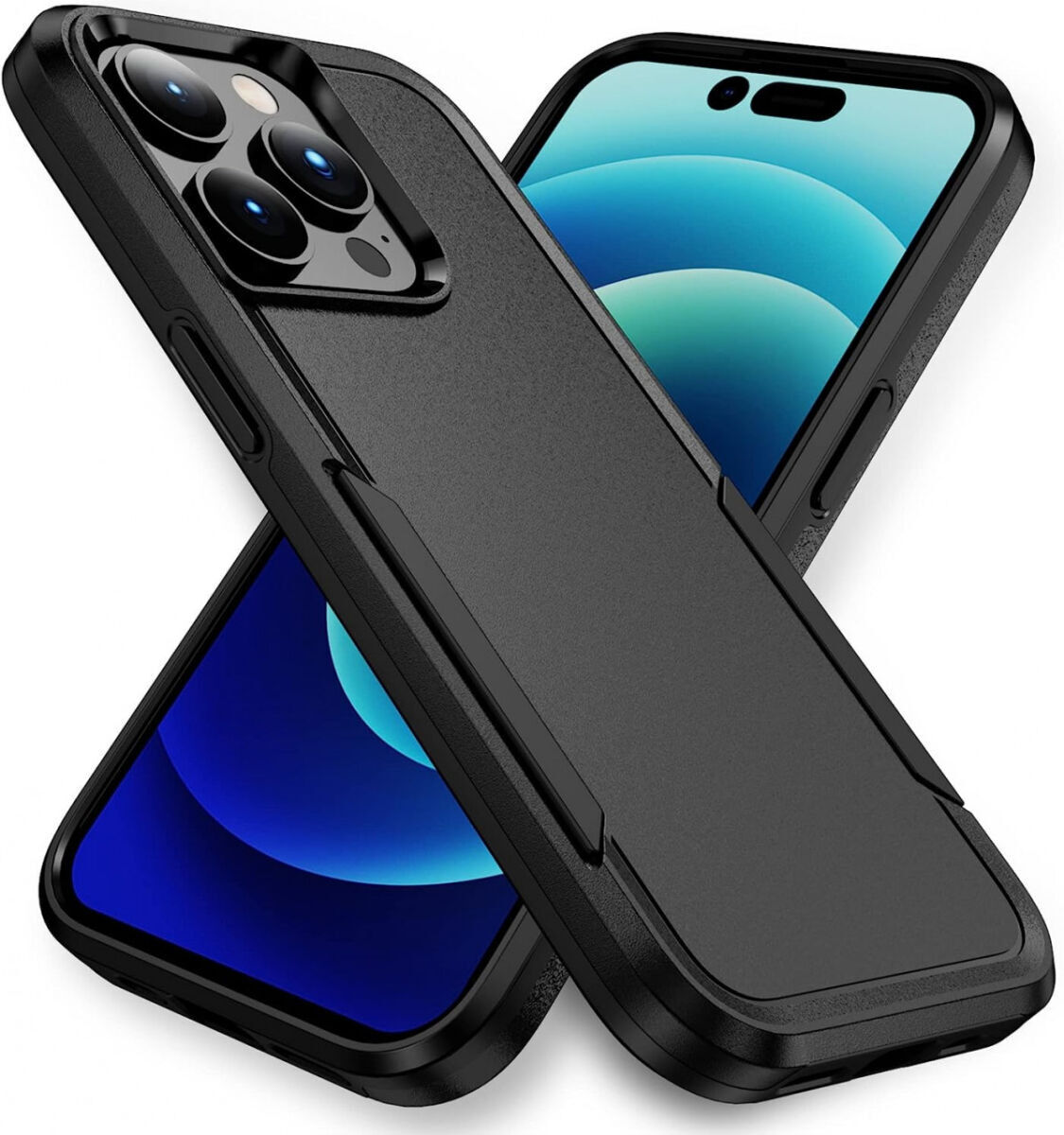 Apple iPhone 15 Pro Hoesje Schokbestendige Hardcase Back Cover Zwart afbeelding 1